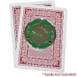 Silver and Green Dollar Sign Card Cover - Casino Supplies > Card Covers > Premium