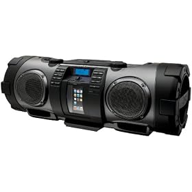 JVC RV-NB70B Powered iPod/iPhone Dock Woofer Speaker System with connection for MP3/Mic/CD and Guitar - Black