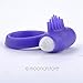 Moonar®Male Silicone G-spot Vibrating Vibrator Cock Penis Ring with Clitoral Stimulator(Purple)