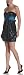 Necessary Objects Juniors' Sequin Mesh Bubble Hem Dress With Sash,Teal,Small