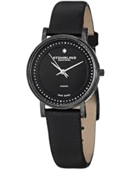 Stuhrling Original Womens Diamond GP13078 Leather Strap Watch