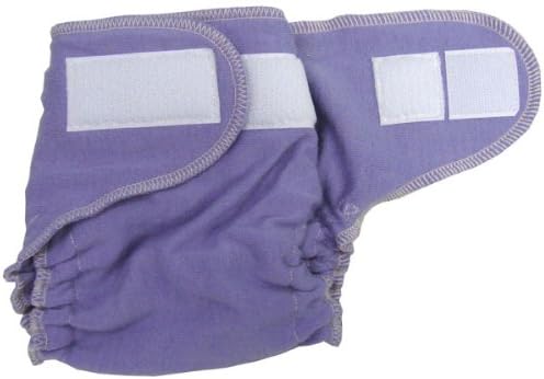 Loveybums Wool Jersey Diaper Cover With Aplix (Velcro)- Iris - medium (9-22 lbs.)