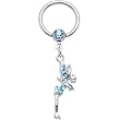 Aqua Gem Fairy Dangle Captive Ring