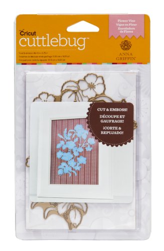 Cuttlebug Cricut Cut and Emboss Dies, A2, Flower Vine
