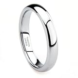 Tungsten Carbide 4MM Plain Dome Wedding Band Ring Ring Size 4-12