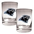 NFL Carolina Panthers Two Piece Rocks Glass Set - Primary Logo