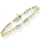 10K TT 1.00 Carat TW Diamond Baguette Bracelet