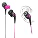 JLab Audio JBuds Core Hi-Fi Noise Isolating earbuds with Mic and Cush Fin Technology, Guaranteed Perfect Fit, GUARANTEED FOR LIFE - Pink/Black