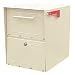 Architectural Mailboxes 6200S-10 Oasis Jr. Locking Post Mount Mailbox, Sand