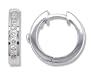 1/2 Carat Channel Set Diamond Earrings in White Gold (with Safety Lock)