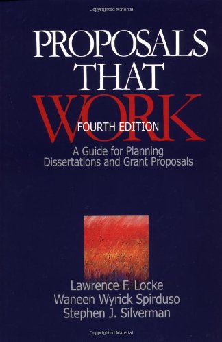 proposals that work a guide for planning dissertations and grant proposals