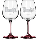 MLB Satin Etch 2-Ounce Wine Glass (Pack of 2)