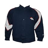 Boys NFL Denver Broncos Button Down Sweatshirt Jacket - Blue & White (Size: 24M)