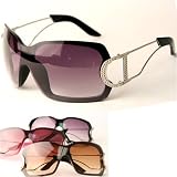 Nicole Wide Stem Oversized Fashion Sunglass w Microfiber Case - 1643 by