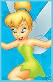 Huge New Disney Tinker Bell Blue Carpet / Area Rug / Play Ground Mate 54x80" Super Soft
