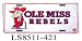 Ole Miss Rebels Metal License PlatesTag Auto Vehicle Car Front