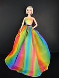 A Stunning Rainbow Inspired Gown Made to Fit the Barbie Doll
