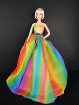 A Stunning Rainbow Inspired Gown Made to Fit the Barbie Doll