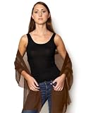 Azuri Silk Chiffon Wrap - 110 Colors, Cocoa