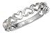 Sterling Silver Alternating Open Hearts Band Ring