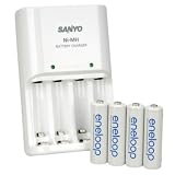 Sanyo - eneloop - Chargeur avec 4 piles Ni-Mh LR06 - 2000 mah