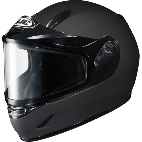 HJC Solid Youth Boys CL-Y Sport Racing Snowmobile Helmet - Matte Black / Medium