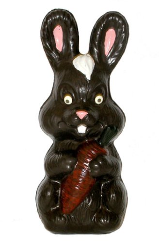 Sugar Free Jumbo 2lb Hand-Painted Dark Belgian Chocolate Bunny by A Bountiful Harvest