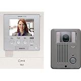 Aiphone JFS-2AED Audio/Video Intercom System with Surface-Mount Door Station for Single Door, Accepts an Additional Door Station and Up to Two Sub-Master Stations