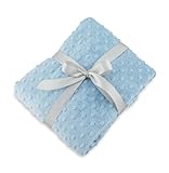 SwaddleKeeper 30" Fleece Square Gift Blanket, Blue