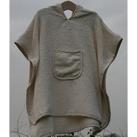 Organic/Fairtrade Hooded Baby Towelling Poncho