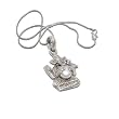Ganesha Pendant with Chain Sterling Silver Jewelry 1.5 inches (spndt021)