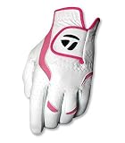 TaylorMade Ladies Stratus Glove (Left Hand, Pink/White, Medium)