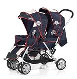 Hauck 500033 - Geschwisterwagen Tandem 6 69 navy