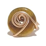 Tigers Eye Ring 02 Wire Wrapped Crystal Brown Stone Gemstone Healing Circle Size 7.5