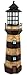 Solar Lighthouse Tower Solar Light Green/Ivory 39