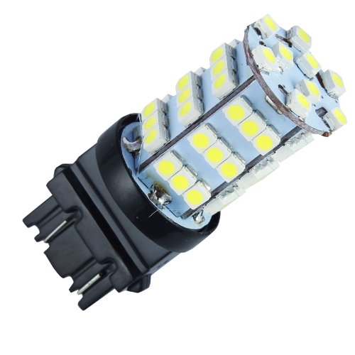 QuickFitLED (1 Piece) Direct Fit 54-SMD LED Car White Reverse Tail Back Up Light For 3156 3157 3057 3757 4114 4157 T20