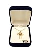 Pack of 2 Gold Cross & Pearl Flower Pendant Necklaces