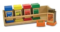 Melissa & Doug Deluxe Wooden Spice Rack Set