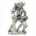 PIRATE WITH SHIPS WHEEL SCARY SKELETON FIGURINE PEWTER