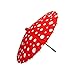 Quasimoon PaperLanternStore.com 32 Inch Red Polka Dot Paper Parasol Umbrella