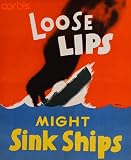 Wallmonkeys Peel and Stick Wall Decals - Loose Lips Might Sink Ships Poster - Removable Graphic