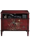 Amalia Standard Tv/vcr Stand Large 36w Red Floral