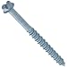Wej-It Carbon Steel Concrete Screw, Blue Stalgard Finish, Washer Head, Combination Hex Slotted Drive, 2-1/4" Length, Made in US (Pack of 100)