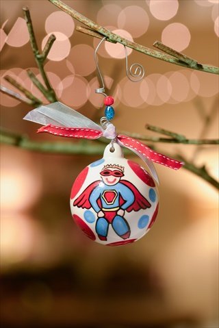 Glory Haus 2050112 Super Boy Ball Ornament Pack of 2 Glory Haus 2050112 Super Boy Ball Ornament Pack of 2