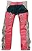 WOMEN LADIES MOTORCYCLE LEATHER CHAPS FRINGED PINK 28w