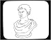 Mouse Pad with man, black and white, Greece, bust, Europe, ancient, sculpture, statue, culture