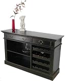 Anrichte Buffet Weinschrank Schrank schwarz
