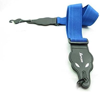 Vorson Nylon Guitar Strap with Leather Ends, Deep Blue