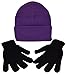 Beanie and Glove Set / One Acrylic Beanie and One Pair of Stretchy Black Magic Gloves