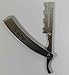 Straight Razor with guard stainless straight edge folding barber razor with 3 guards and 5 personna blades